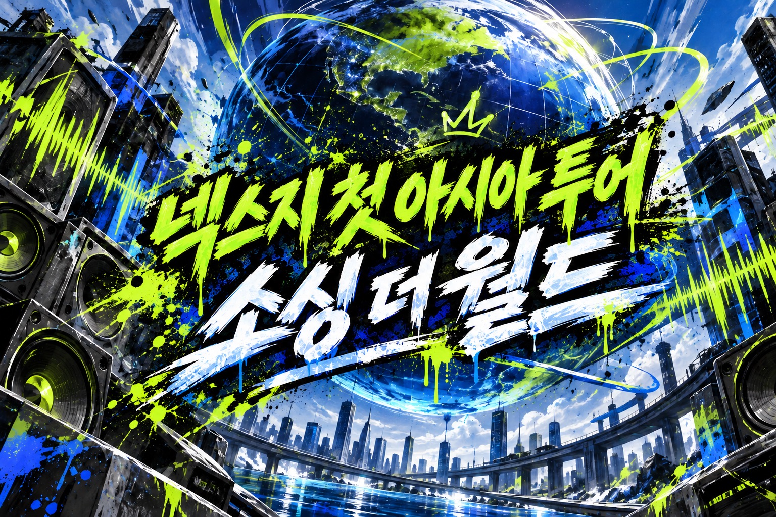 넥스지 서울 공연 — SAUCIN’ THE WORLD 창작 공연 표지 일러스트